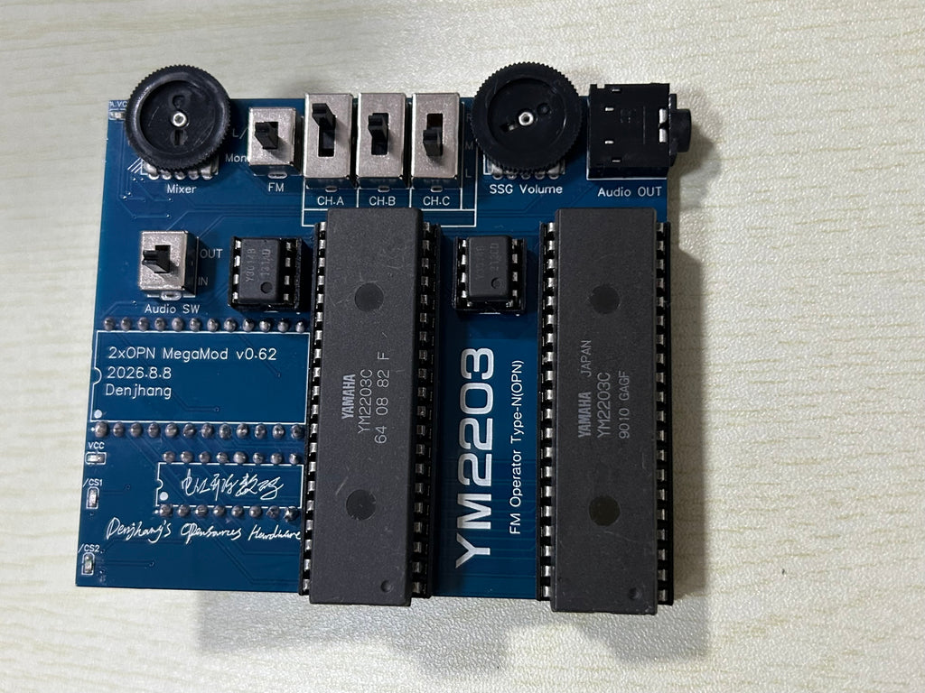 2xPSG MegaMod v0.3 — AY-3-8910 / YM2149 SNDH Music Module