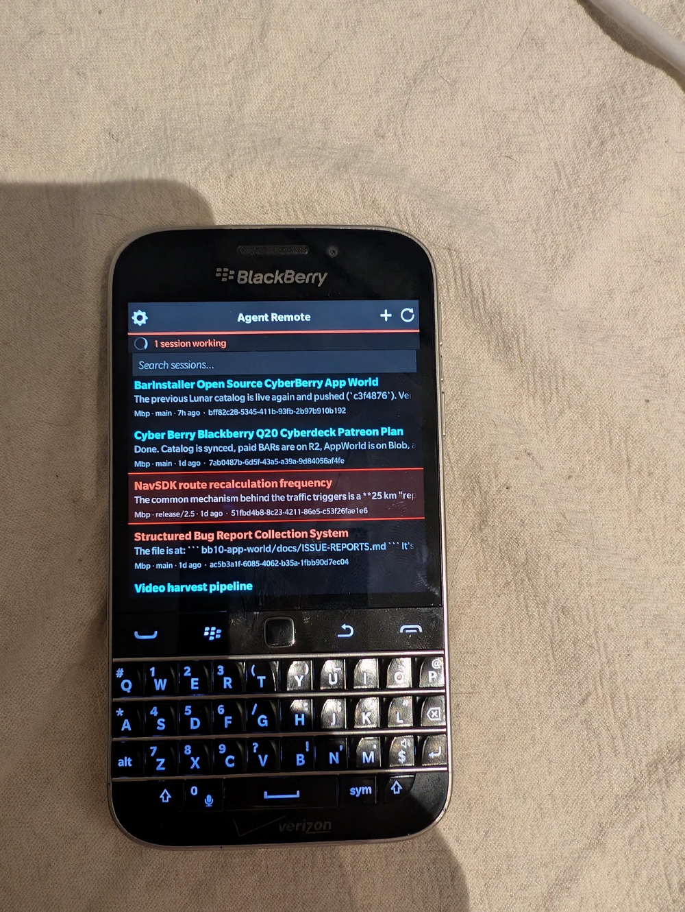 BlackBerry Q20 Classic | Used AI Remote & SSH Handheld