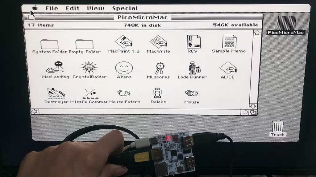 Pocket Macintosh 128K Emulator – RP2040 HDMI Edition
