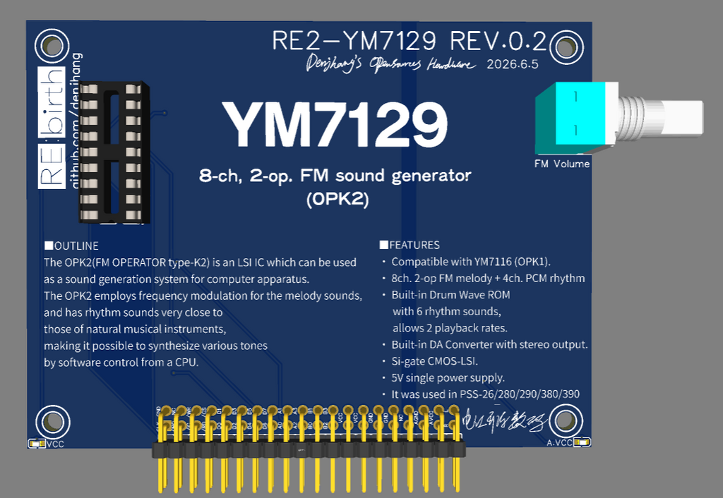 YM7129 FM Operator Type-K2 Sound Card